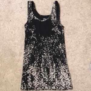 Black tye dye tank top
